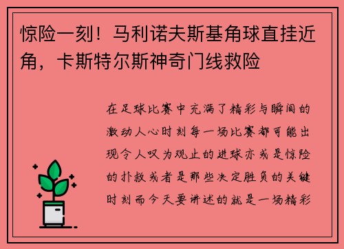 惊险一刻！马利诺夫斯基角球直挂近角，卡斯特尔斯神奇门线救险